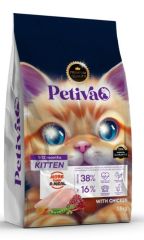Petiva Yavru Kediler için Tavuklu Kedi Mamasi 15 Kg