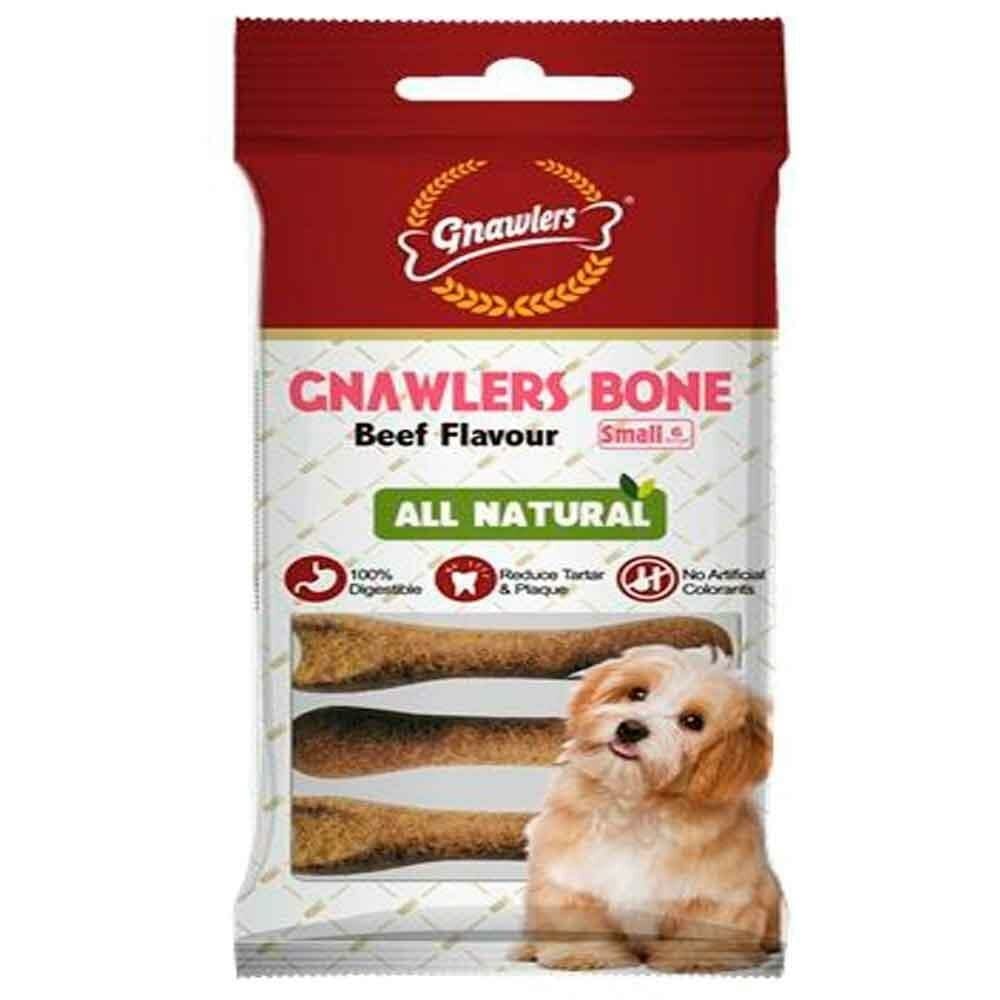 Gnawlers Köpek Ödül Kemiği Beef (Biftek) Flavour 6'lı Paket