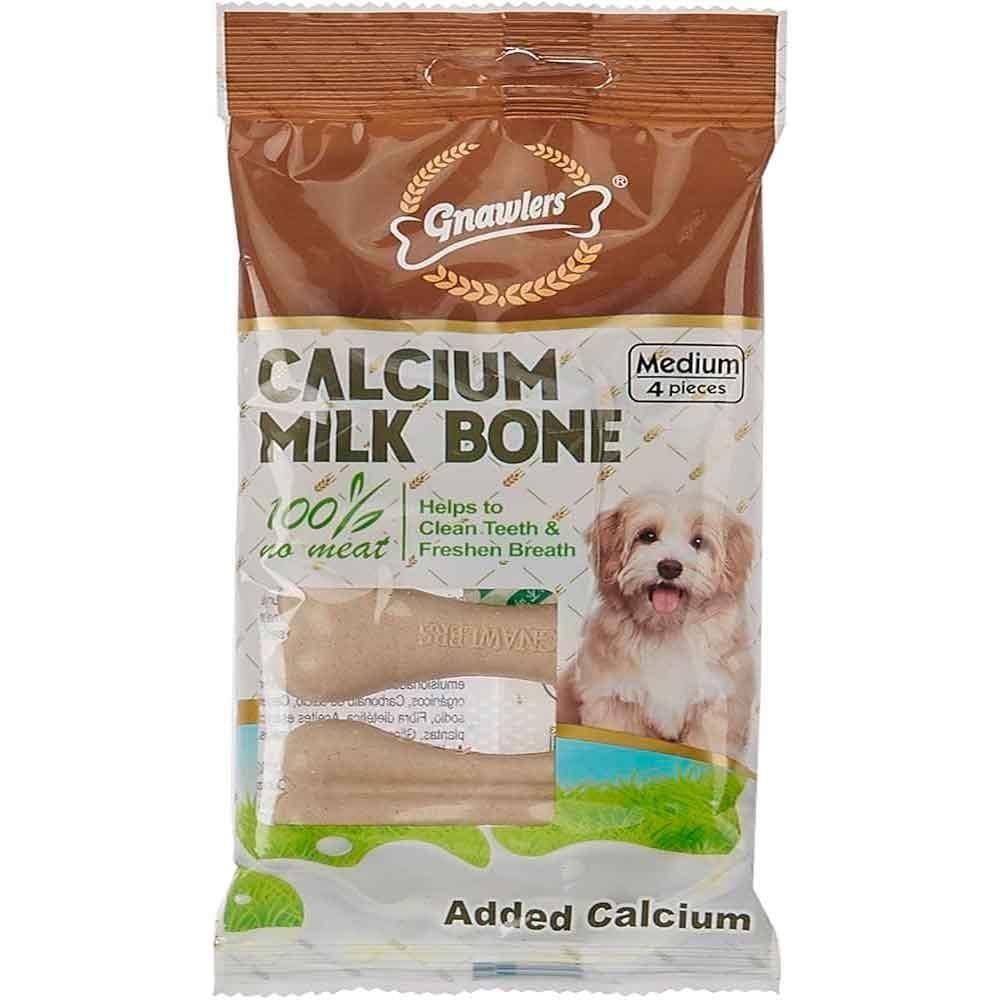 Gnawlers Calcium Milk Bone Köpek Ödülü 7,5 CM 4 Lü