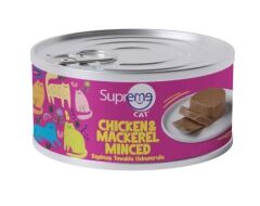 Supreme Cat Kıyılmış Tavuklu ve Uskumrulu Yaş Kedi Maması 85 Gr