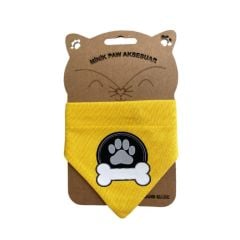 Minik Paw Sarı Kemik Desenli Fular
