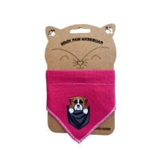 Minik Paw Pembe Köpek Desenli Fular