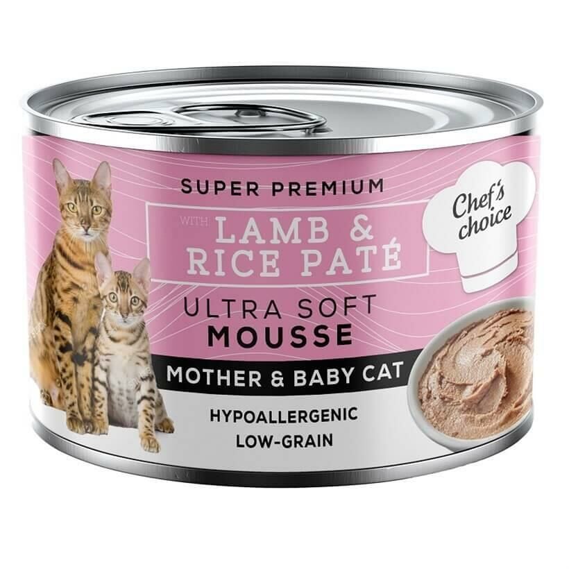 New Chefs Choice Mother and Babycat Mousse Anne ve Yavru Kedi Yaş Maması 200 Gr