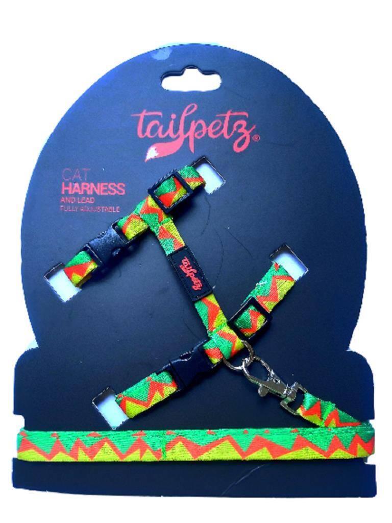 Tailpetz Cat Harness Kedi Göğüs Tasması ZIGZAG