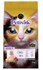 Petiva Yetişkin Kediler İçin Tavuk Etli Kuru Kedi Maması 7 Kg