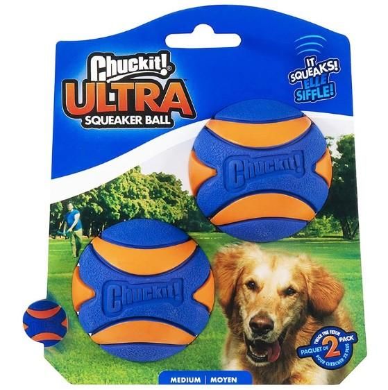 Chuckit Utra Squeaker 2li Sesli Köpek Oyun Topu (Orta Boy)