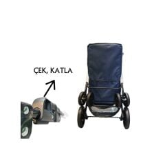 Tommy Evcil Hayvan Arabasi 74.5x 46,5x97,5 Cm Lacivert Max 15 Kg