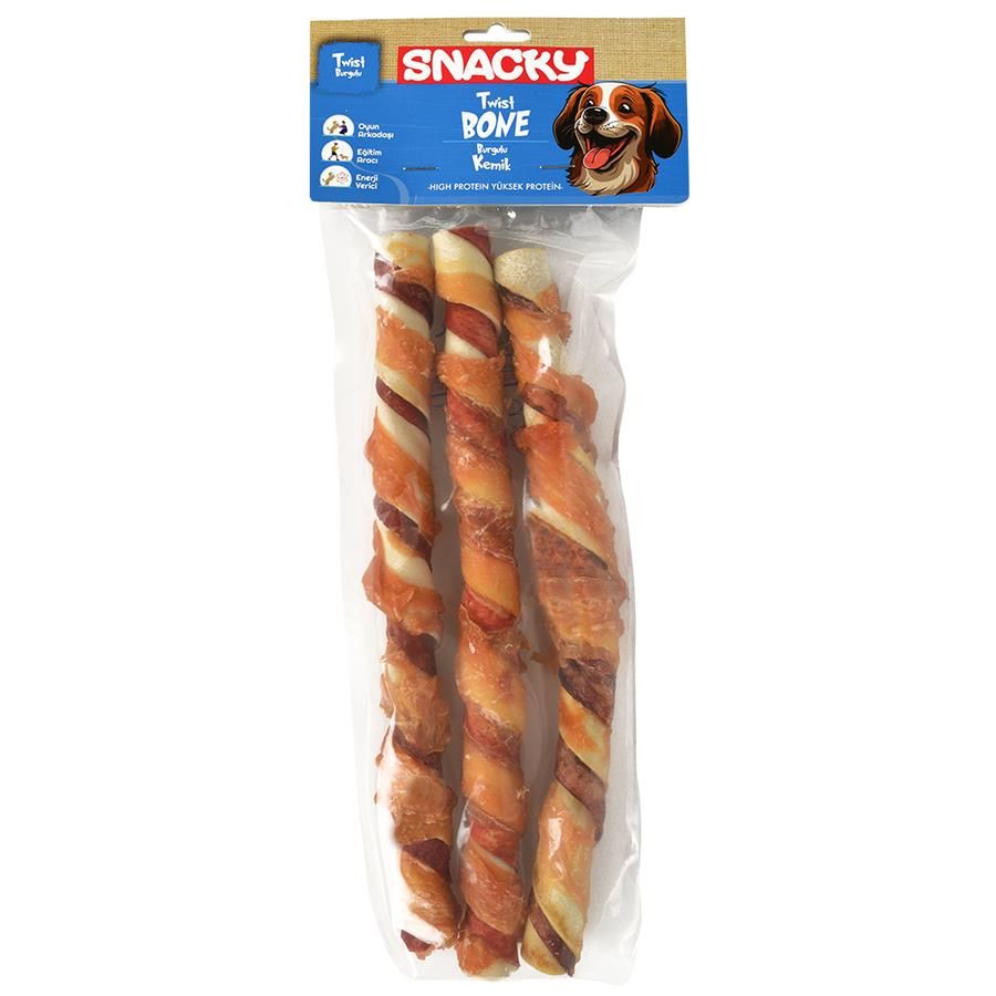 Snacky Çift Renkli Tavuklu Köpek Ödül 3lü