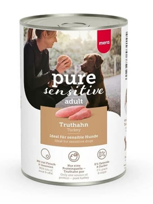Mera Pure Sensitive Adult Hindili Yetişkin Köpek Konservesi 400 Gr