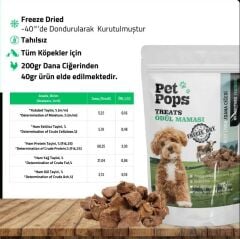 Pet Pops Freeze-Dried Dana Ciğeri Köpek Ödülü 40 Gr