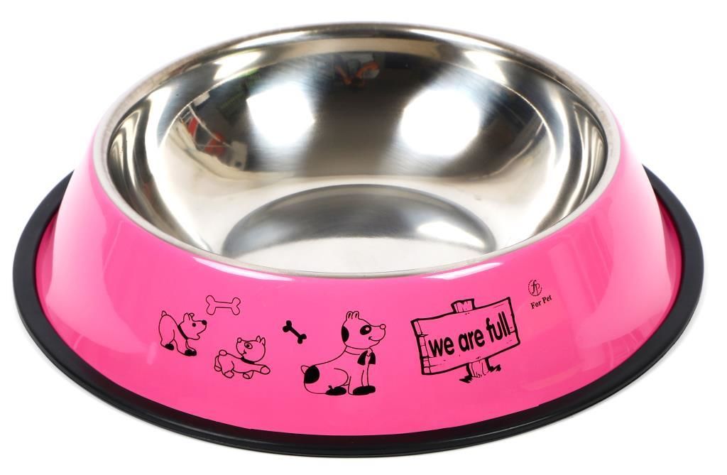 Petvoda Ozark “Renkli” Çelik Mama ve Su Kabı Pembe 18 cm - 12 Oz