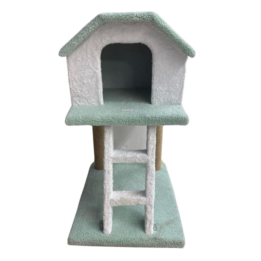 SB Pet Üç Katlı Merdivenli Kedi Evi Hardal