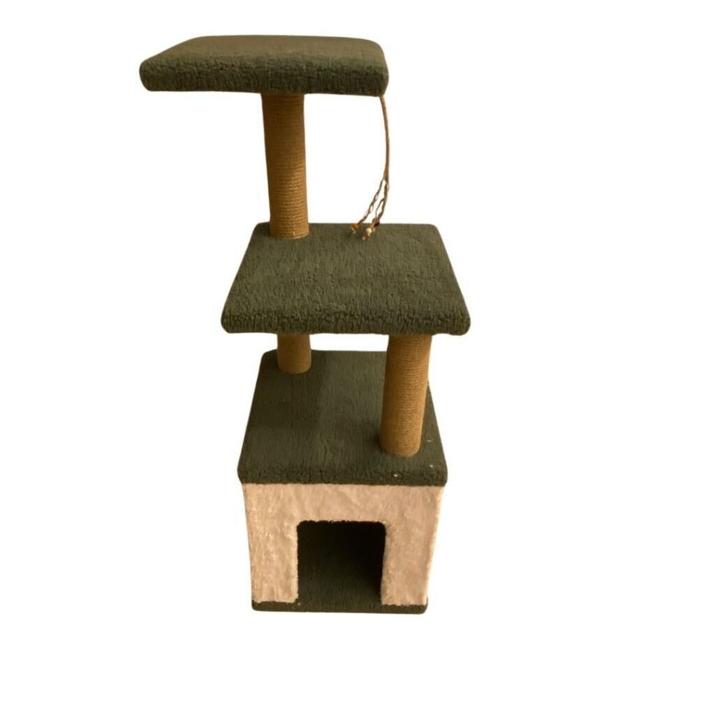 SB Pet Üç Katlı Kedi Evi Koyu Yeşil