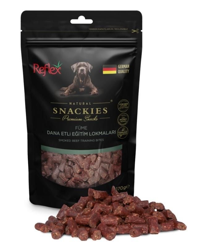 Reflex Snackies Füme Dana Etli Köpek Eğitim Lokmaları 170 Gr