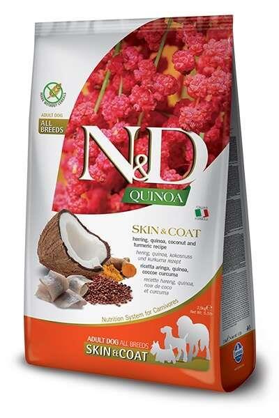 ND Quinoa Skin&Coat All Breed Ringa Kinoa Aromalı Deri Tüy Sağlığı Köpek Maması 7 Kg