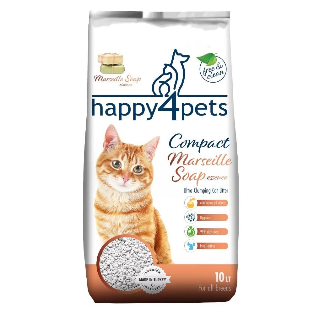 Happy4Pets Sabun Kokulu Bentonit Ince Taneli Kedi Kumu 10lt