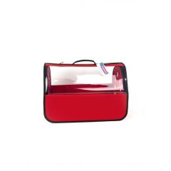 Flaybag Şeffaf Çanta Büyük Boy Kırmızı 30x30x49 CM