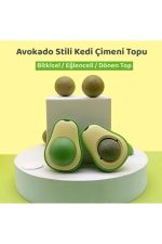 Avokado Şeklinde Catnipli Doğal Kedi Yalama Topu 6 Cm - Görsel 2
