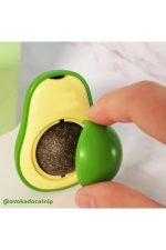 Avokado Şeklinde Catnipli Doğal Kedi Yalama Topu 6 Cm - Görsel 4