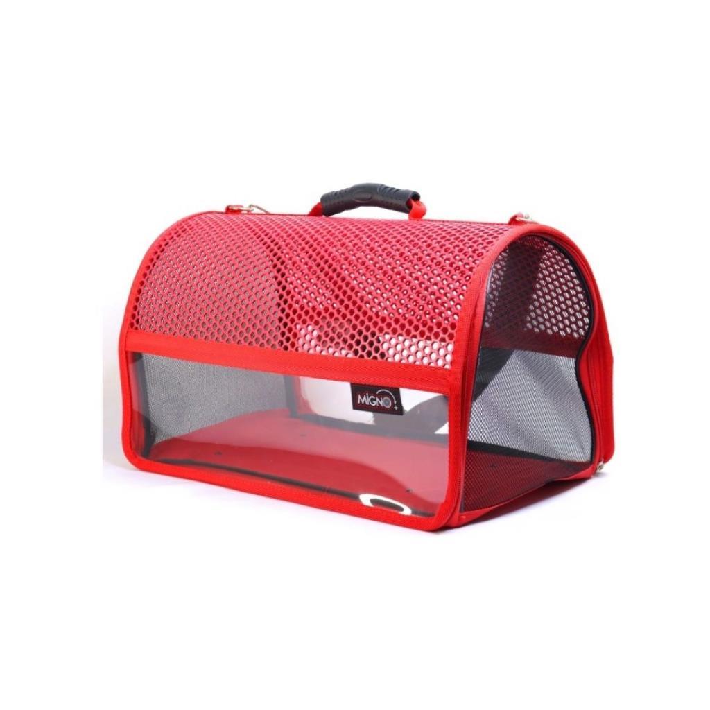 migno-flybag-seffaf-fileli-kedi-kopek-tasima-cantasi-kirmizi-26467.jpg MİGNO FLYBAG Şeffaf Fileli Kedi Köpek Taşıma Çantası - Kırmızı - Görsel 1